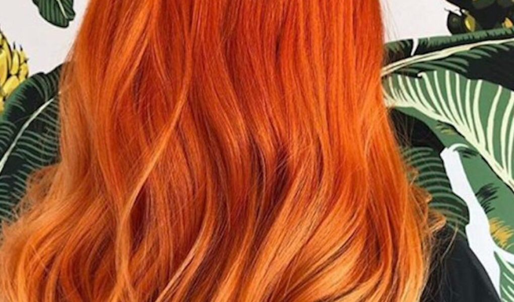 Girl with Copper Hair Dye on hair