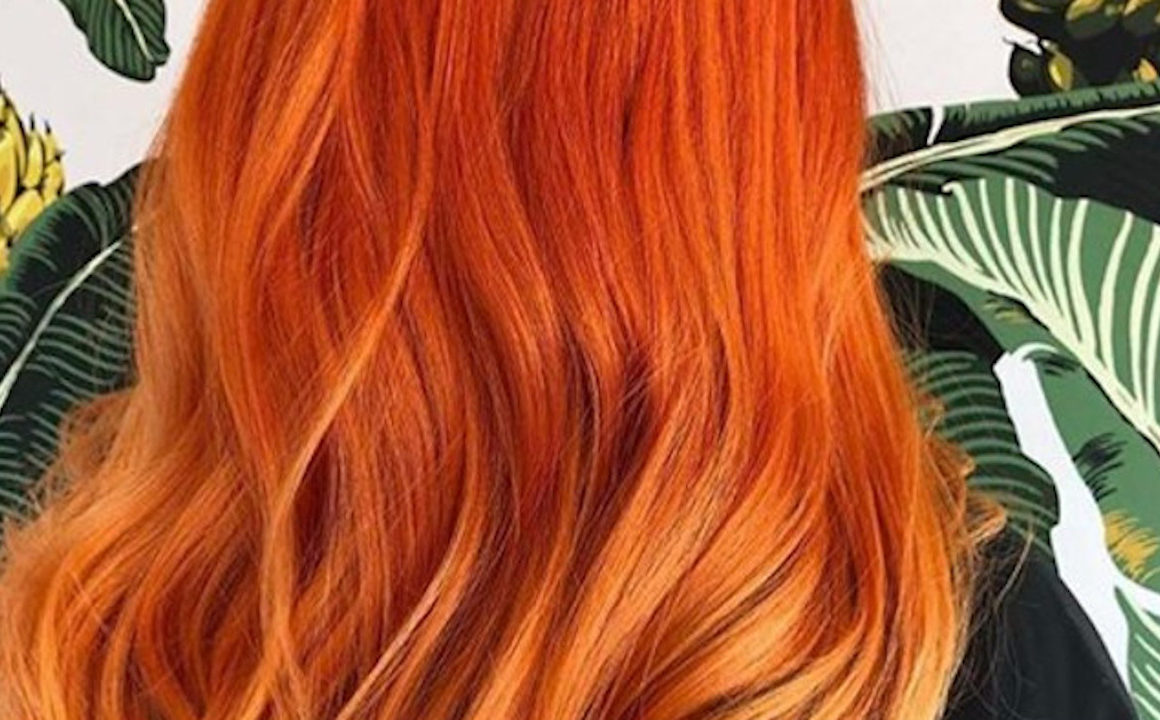 Girl with Copper Hair Dye on hair