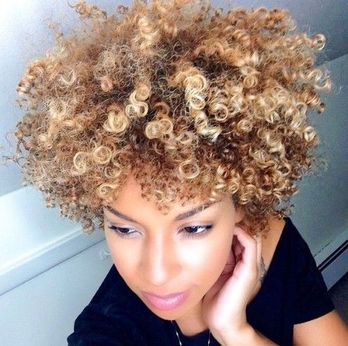 Blonde Highlights On Black Hair Curly